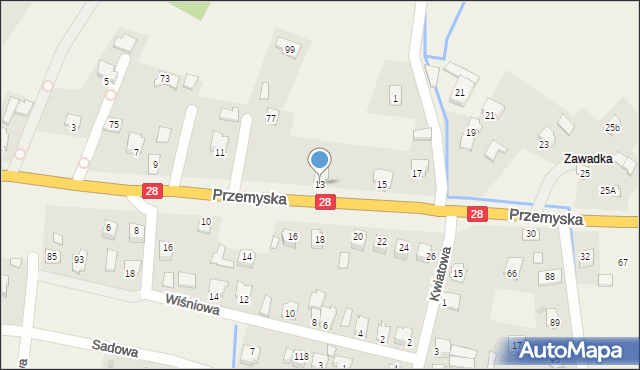 Bykowce, Przemyska, 13, mapa Bykowce