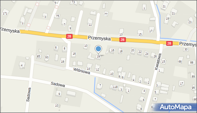 Bykowce, Przemyska, 14, mapa Bykowce