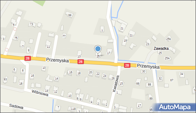 Bykowce, Przemyska, 15, mapa Bykowce