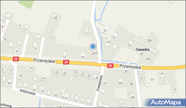 Bykowce, Przemyska, 17, mapa Bykowce