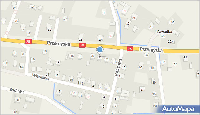 Bykowce, Przemyska, 22, mapa Bykowce