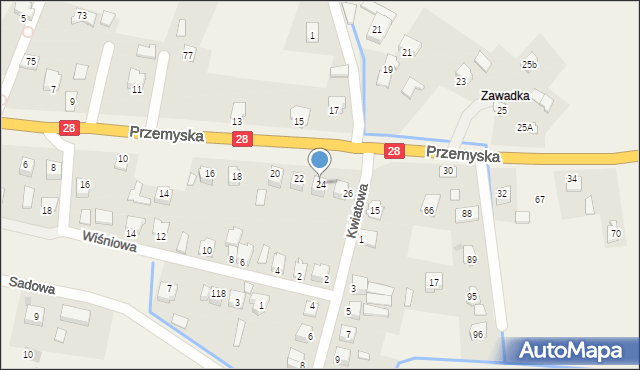 Bykowce, Przemyska, 24, mapa Bykowce