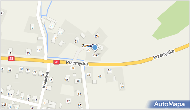 Bykowce, Przemyska, 25A, mapa Bykowce