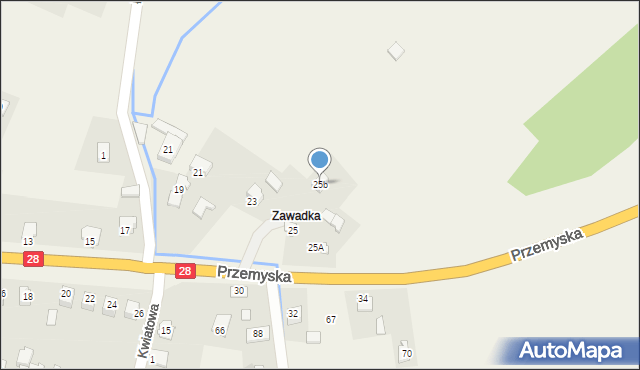 Bykowce, Przemyska, 25b, mapa Bykowce