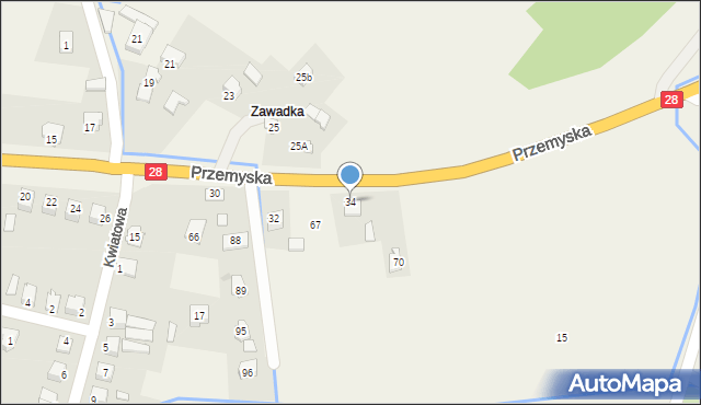 Bykowce, Przemyska, 34, mapa Bykowce