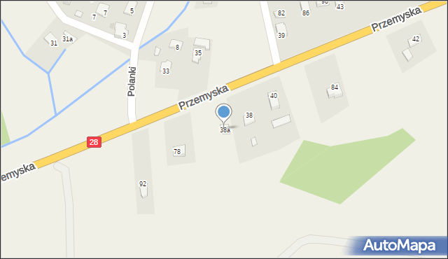 Bykowce, Przemyska, 38a, mapa Bykowce