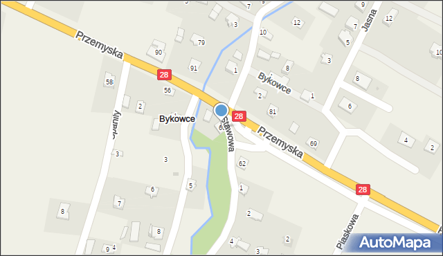 Bykowce, Przemyska, 60, mapa Bykowce