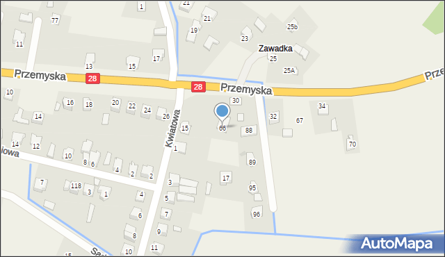 Bykowce, Przemyska, 66, mapa Bykowce