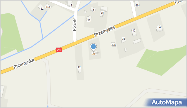 Bykowce, Przemyska, 78, mapa Bykowce