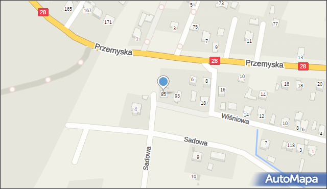 Bykowce, Przemyska, 85, mapa Bykowce