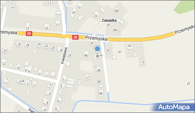 Bykowce, Przemyska, 88, mapa Bykowce