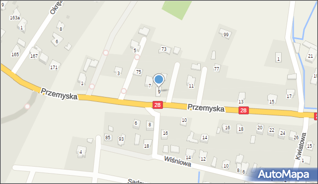 Bykowce, Przemyska, 9, mapa Bykowce