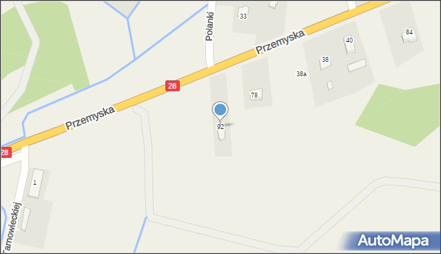 Bykowce, Przemyska, 92, mapa Bykowce