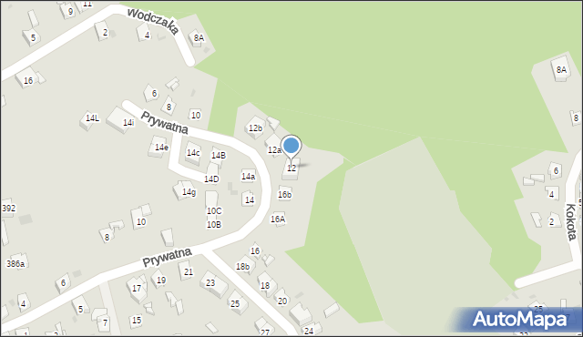 Bytom, Prywatna, 12, mapa Bytomia