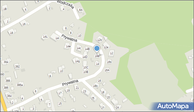 Bytom, Prywatna, 14a, mapa Bytomia