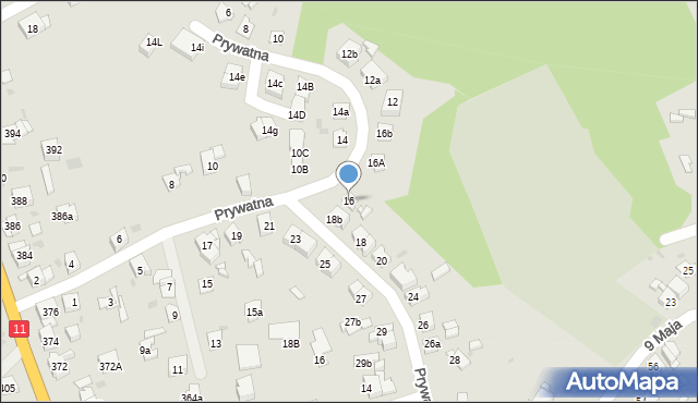 Bytom, Prywatna, 16, mapa Bytomia