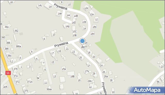 Bytom, Prywatna, 18b, mapa Bytomia