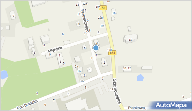 Cerekwica, Przewoźnego Jakuba, ks., 4, mapa Cerekwica