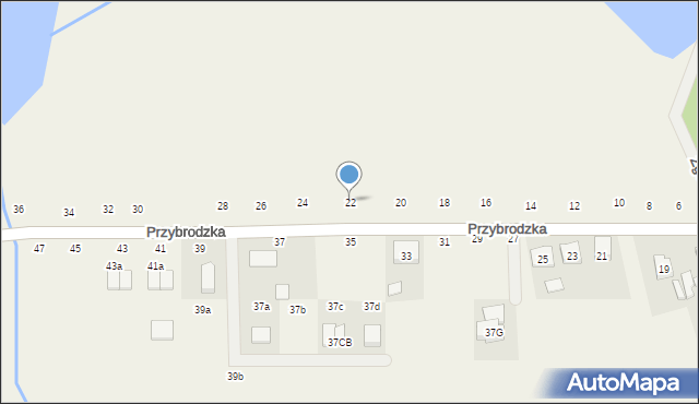 Cerekwica, Przybrodzka, 22, mapa Cerekwica