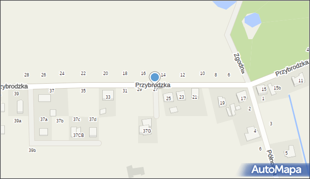 Cerekwica, Przybrodzka, 27, mapa Cerekwica