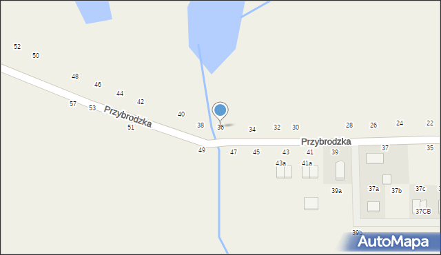 Cerekwica, Przybrodzka, 36, mapa Cerekwica