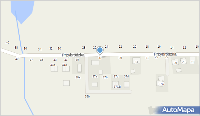 Cerekwica, Przybrodzka, 37, mapa Cerekwica