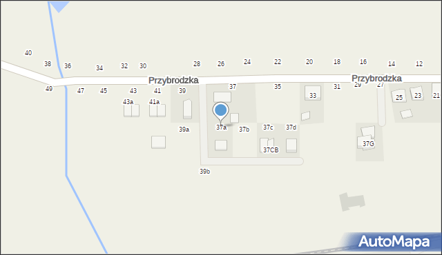 Cerekwica, Przybrodzka, 37a, mapa Cerekwica