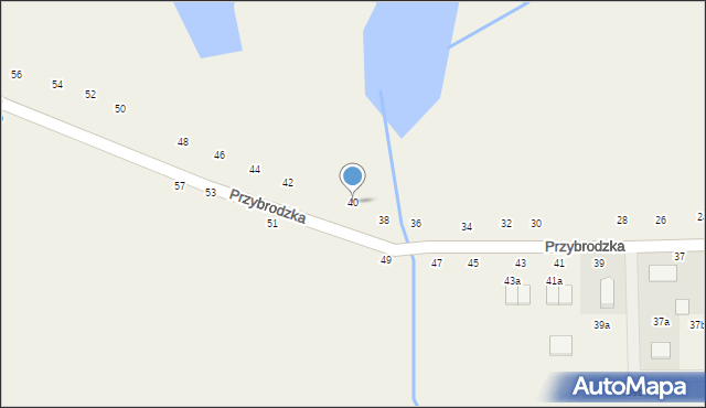 Cerekwica, Przybrodzka, 40, mapa Cerekwica