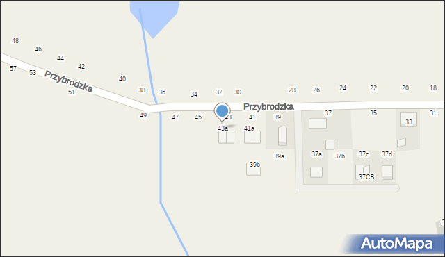 Cerekwica, Przybrodzka, 43a, mapa Cerekwica