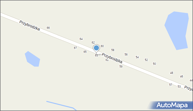 Cerekwica, Przybrodzka, 63, mapa Cerekwica