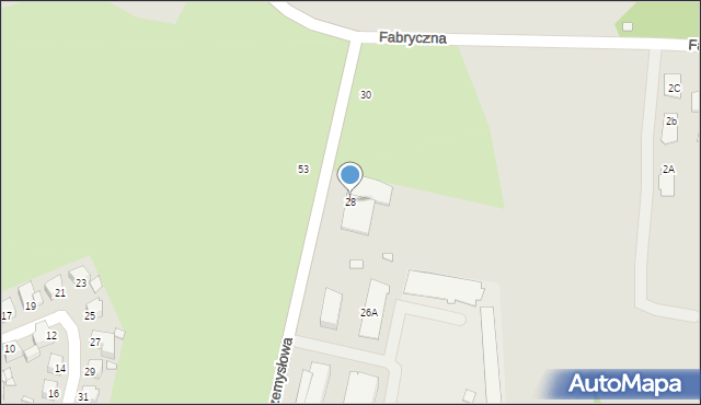 Chełm, Przemysłowa, 28, mapa Chełma