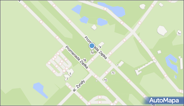 Chorzów, Promenada Ziętka Jerzego, gen., 7A, mapa Chorzów