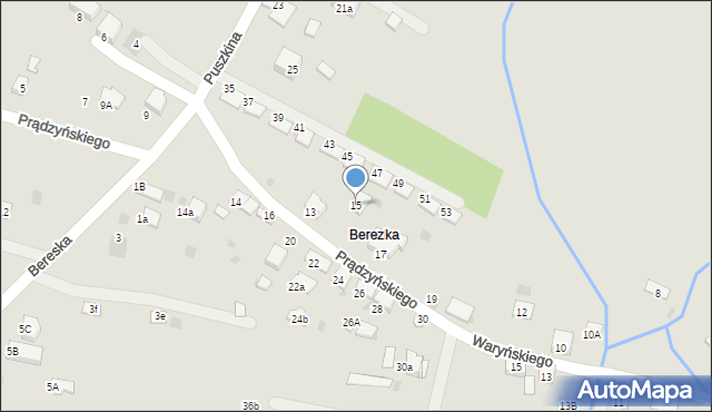 Chrzanów, Prądzyńskiego Ignacego, gen., 15, mapa Chrzanów