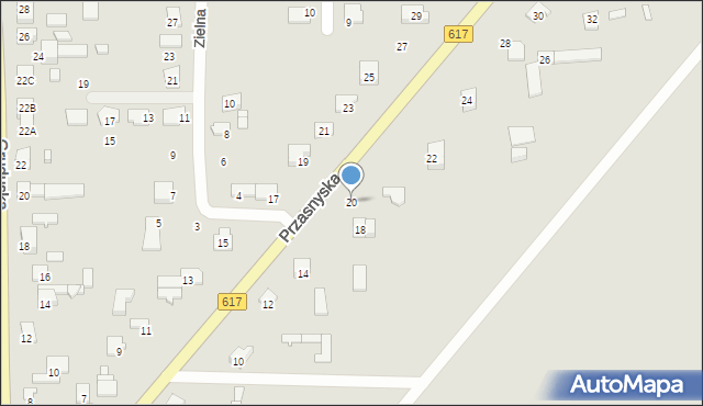 Ciechanów, Przasnyska, 20, mapa Ciechanów