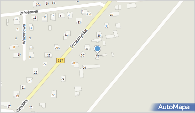 Ciechanów, Przasnyska, 32, mapa Ciechanów