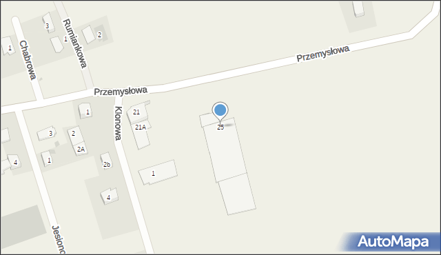 Cieplewo, Przemysłowa, 25, mapa Cieplewo