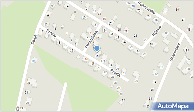 Cieszyn, Prosta, 15, mapa Cieszyna