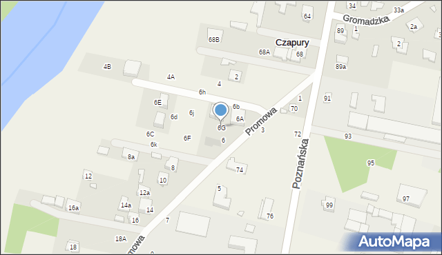 Czapury, Promowa, 6C, mapa Czapury