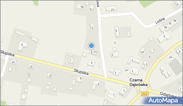 Czarna Dąbrówka, Przemysłowa, 1, mapa Czarna Dąbrówka