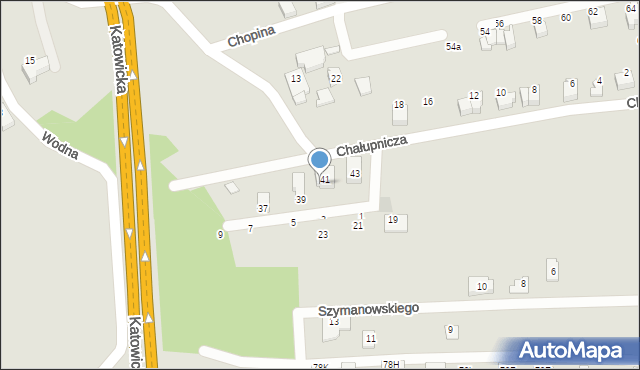 Czechowice-Dziedzice, Pracowita, 2, mapa Czechowic-Dziedzic