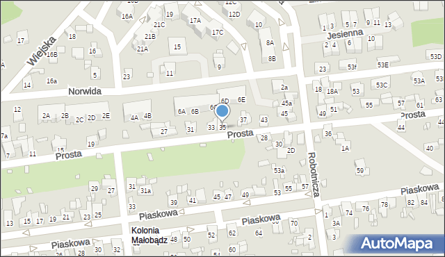 Czeladź, Prosta, 35, mapa Czeladź