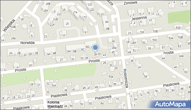 Czeladź, Prosta, 37, mapa Czeladź