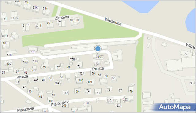 Czeladź, Prosta, 75A, mapa Czeladź