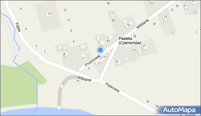 Czernichów, Promowa, 1, mapa Czernichów