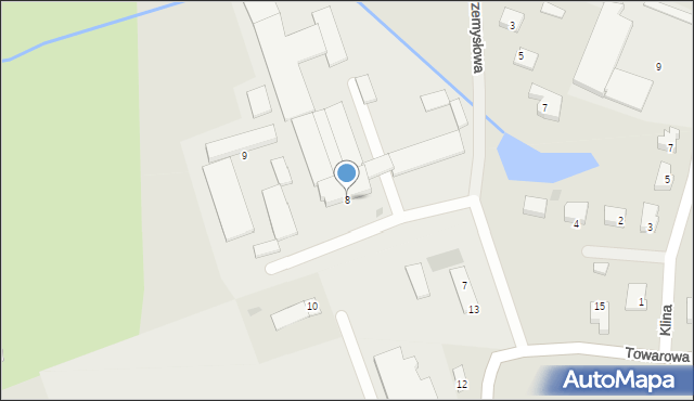 Czersk, Przemysłowa, 8, mapa Czersk