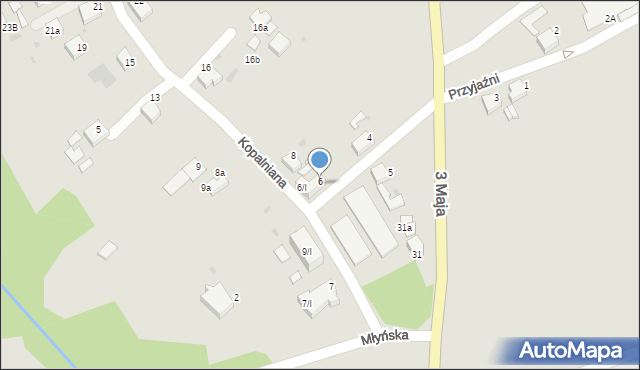 Czerwionka-Leszczyny, Przyjaźni, 6/II, mapa Czerwionka-Leszczyny