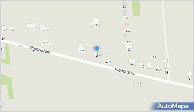 Częstochowa, Prędziszów, 18, mapa Częstochowy