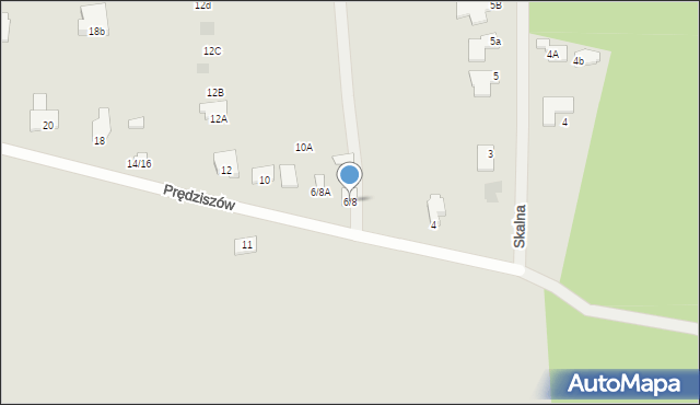 Częstochowa, Prędziszów, 6/8, mapa Częstochowy