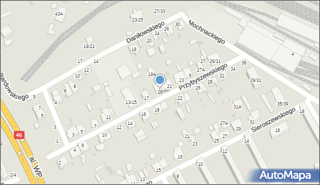 Częstochowa, Przybyszewskiego Stanisława, 19, mapa Częstochowy