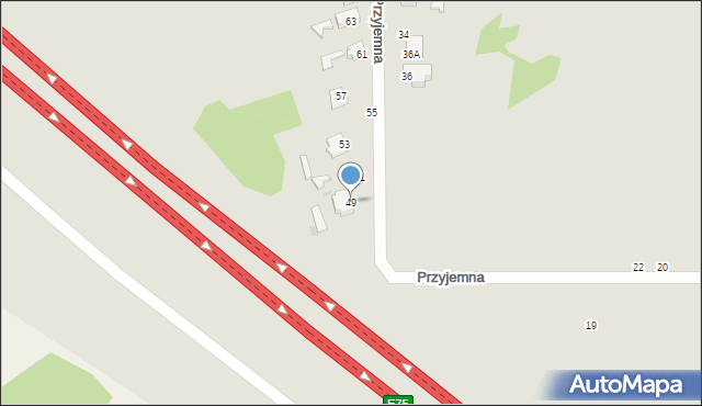 Częstochowa, Przyjemna, 49, mapa Częstochowy